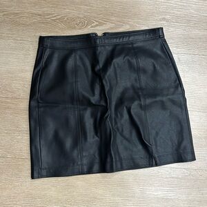 Faux leather skirt